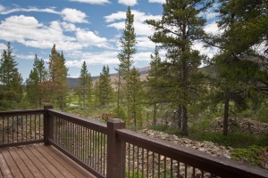 Scenic view from a wooden deck