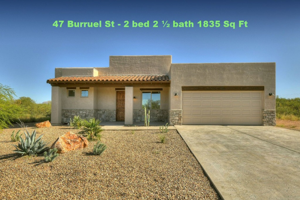 Modern desert home with garage and garden