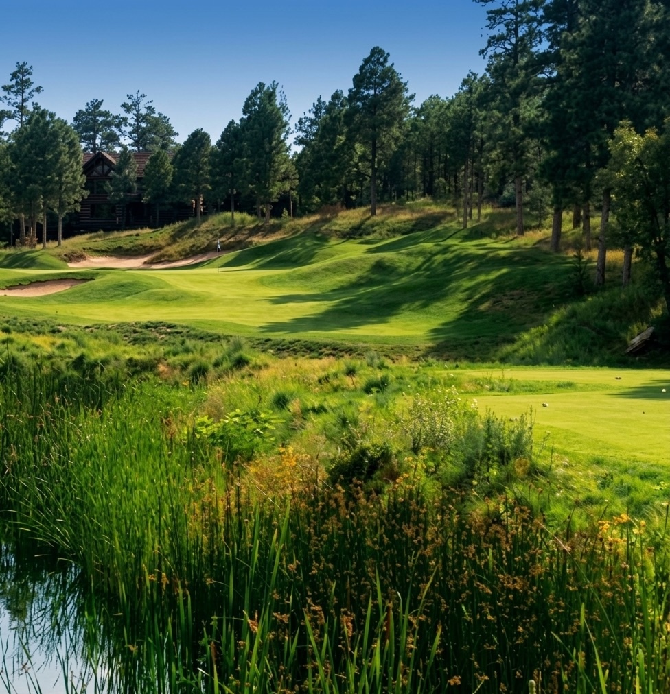 Scenic golf course with lush greenery